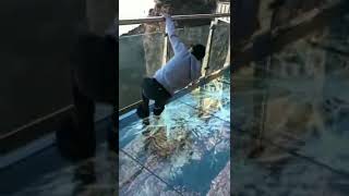 Glass bridge in china glass cracking prank [upl. by Nnairek]