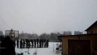 Crazy Thundersnow in Kłobuck this noon Poland [upl. by Ahsemed]