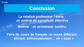 Comment motiver à apprendre et apprendre à motiver [upl. by Noryahs]