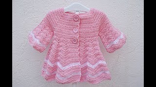 Abrigo a crochet para niña capeado muy fácil [upl. by Vanessa]