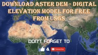 Download ASTER DEM Digital Elevation Model for Free from USGS [upl. by Nymzaj]