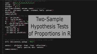 The TwoSample Test of Proportions in R [upl. by Nalid]