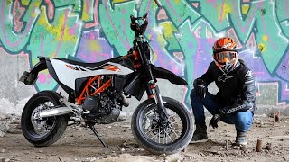 2020 KTM 690 SMC R  Supermoto Review [upl. by Weig]