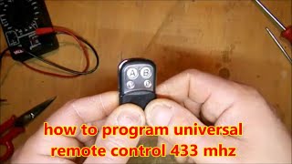 ⚡how to program a 433 mhz universal remote control [upl. by Eidissac]