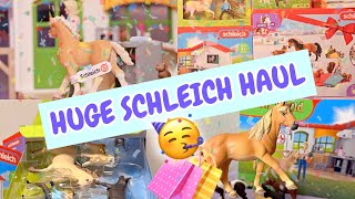 Huge Schleich Haul Dog and Horse Toy Unboxing with Me [upl. by Cooperstein236]