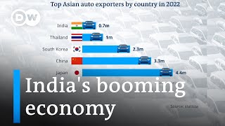 Indias auto industry races ahead despite challenges  DW News [upl. by Uzia]