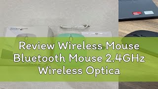 Review Wireless Mouse Bluetooth Mouse 24GHz Wireless Optical Rechargeable Mice UltraThin Silent M [upl. by Latnahc964]