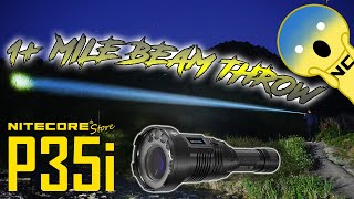 OVER A MILE  Nitecore P35i 3000 Lumen 1804 Yard Rechargeable LEP Flashlight [upl. by Aynatahs]