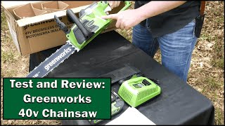 Greenworks 40V Battery Powered Chainsaw Review [upl. by Marge]