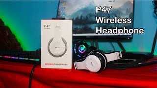 P47 Headphone ENGLISH ReviewCheapest wireless Headphone [upl. by Wistrup]