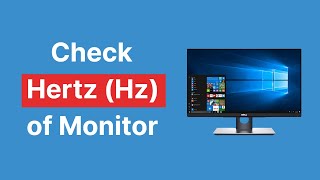 How to Check The Hertz Hz Of your Monitor [upl. by Anilad620]