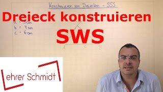 Dreieck konstruieren SWS Strecke Winkel Strecke  Geometrie  Mathematik  Lehrerschmidt [upl. by Azpurua]