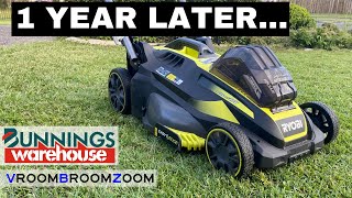 LONG TERM REVIEW Ryobi 36V electric Mower from Bunnings [upl. by Nylarej]