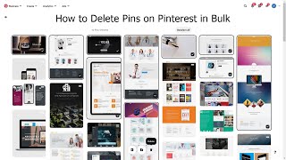 How to Bulk Delete Pins on Pinterest  Social Media Usage Tutorial [upl. by Arramat]