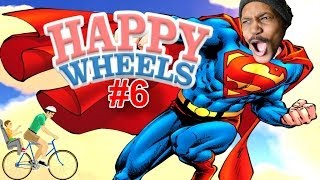 HES SUPERMAN AND HES BLACK  Happy Wheels 6 [upl. by Ahsiket]