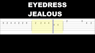 Eyedress  Jealous Easy Guitar Tabs Tutorial [upl. by Dickens239]