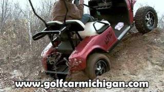 Golf carts mud off road in the woods and sand [upl. by Ahc]