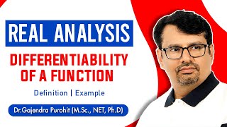 Real Analysis  Differentiability of A Function  Definition amp Examples [upl. by Irodim]