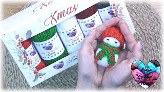 🎄Bonhomme de neige tricot🎄Snowman knit pattern crochet crochetlovers вязаниекрючком вязание [upl. by Eniretak588]