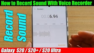 Galaxy S20S20 How to Record Any Sound  Voice [upl. by Muirhead709]