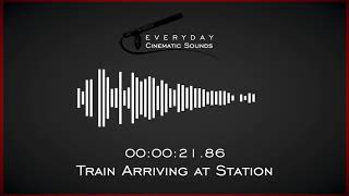 Train Arriving at Station  HQ Sound Effect [upl. by Akinit]