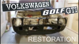 Mk1 Volkswagen Golf GTI Restoration  Fitting Front Panel [upl. by Salguod127]