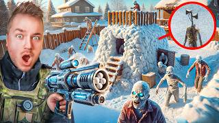 GIANT SNOW FORT SPY BASE vs SIREN HEAD ZOMBIES We’re Under Attack [upl. by Piers]