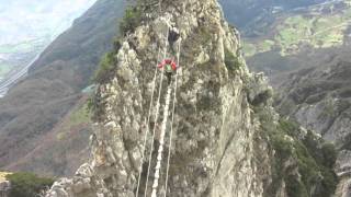 Ferrata delle Aquile Carlo Alberto Banal  Paganella  Trentino [upl. by Jez]