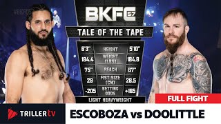 BKFC Light Heavyweight Escoboza vs Doolittle [upl. by Ottinger]