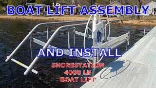 BOAT LIFT ASSEMBLY AND INSTALL [upl. by Ajet]