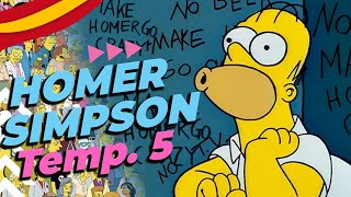 MEJORES MOMENTOS  Homer Simpson  Castellano  5ª Temp PARTE 1 [upl. by Adnaugal]