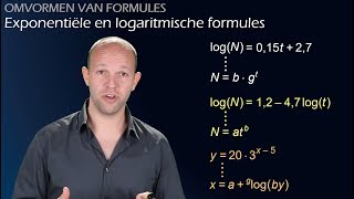 Exponentiële amp logaritmische formules omvormen  Logaritmen vwo C  WiskundeAcademie [upl. by Anneh875]