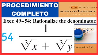 Ejercicio 54 resuelto sección 14 libro algebra y trigonometria con geometria analitica [upl. by Houston297]