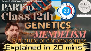 GENETICS  MENDELISM  STRUCTURE OF CHROMOSOME  MOHD YOUSF GANAIE BOTANY SIR  CLASS 12TH  PART 10 [upl. by Ednew679]