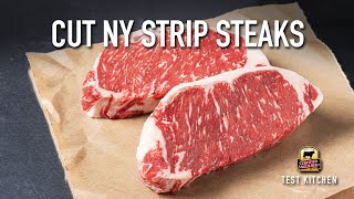 How to Cut New York Strip Steaks [upl. by Jaquelin825]