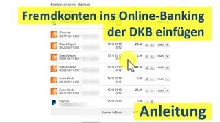 DKB ► Fremdkonten hinzufügen OnlineBanking [upl. by Andrel]