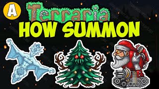 Terraria 1449 How To Summon Everscream  Terraria 1449 How To Summon Santa NK1 amp Ice Queen [upl. by Adnilg381]