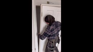 How to fit a prehung door with Hilti [upl. by Petit881]