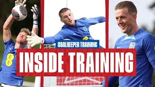 This Is How England Goalkeepers Train For A Match  Inside Training  Goalkeepers [upl. by Byrom]