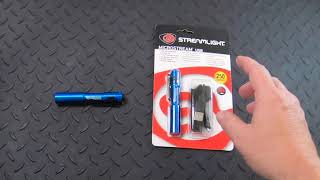 STREAMLIGHT MICROSTREAM USB RECHARGEABLE BLUE FLASHLIGHT 66603 [upl. by Llib]