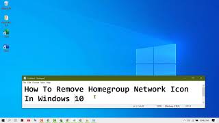 How To Remove Homegroup Network Icon In Windows 10 [upl. by Agnizn]