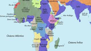 Vídeo animación en mapa sobre la colonización de África [upl. by Newton875]