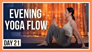 15 min Evening Yoga – Day 21 YOGA FOR HIPS amp LOWER BACK [upl. by George]