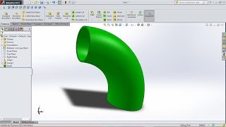 Solidworks tutorial How to Create Pipe Elbow [upl. by Nnayllek33]