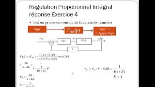 TD correcteur proportionnel Integral PI ex04 [upl. by Lehsar]