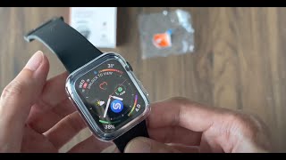 UNBOXING  Install Spigen Apple watch series 6 44mm ultra hybrid transparent clear case [upl. by Dot]