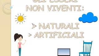 ESSERI NON VIVENTI NATURALI E ARTIFICIALI  CLASSE PRIMA [upl. by Aneehsram591]