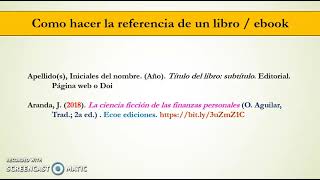 Libro  ebook Como hacer la referencia de un libro Normas APA 7ma 7° 7a edición 2024 Bibliografía [upl. by Annawaj]