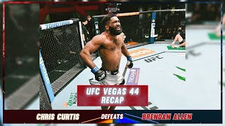 CHRIS CURTIS SHINES STOPS BRENDAN ALLEN IN TWO  UFCVegas44  Bloody Water Podcast [upl. by Mcconaghy]