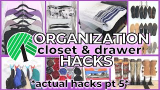 NEW Dollar Tree CLOSET Organization Hacks [upl. by Nerral]